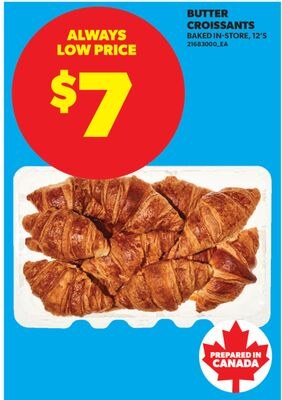 BUTTER CROISSANTS, 12' S