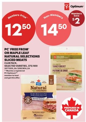 PC FREE FROM* OR MAPLE LEAF NATURAL SELECTIONS …