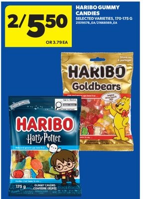HARIBO GUMMY CANDIES, 170-175 G