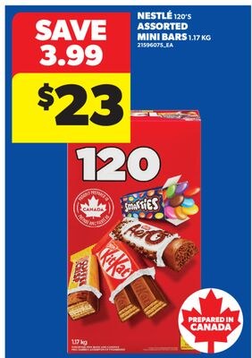 NESTLÉ, 120'S ASSORTED MINI BARS, 1.17 KG