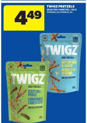 TWIGZ PRETZELS, 130 G
