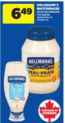 HELLMANN'S MAYONNAISE, 710-890 ML