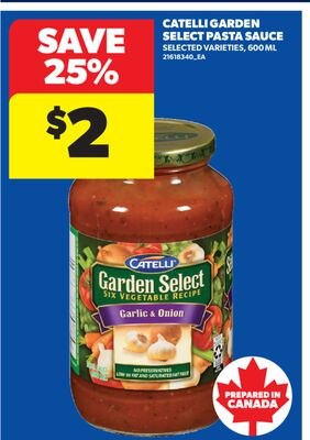 CATELLI GARDEN SELECT PASTA SAUCE, 600 ML