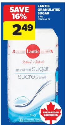 LANTIC GRANULATED SUGAR, 2 KG