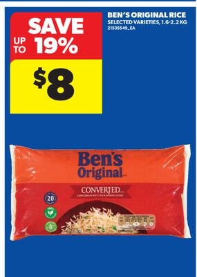 BEN'S ORIGINAL RICE, 1.6-2.2 KG