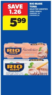 RIO MARE TUNA, 3X65/3X80 G