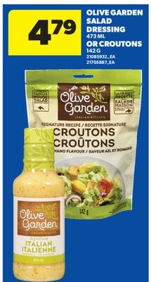 OLIVE GARDEN SALAD DRESSING, 473 ML OR CROUTONS…