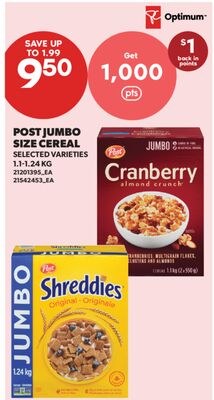 POST JUMBO SIZE CEREAL, 1.1-1.24 KG