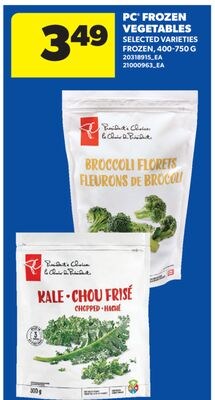 PC® FROZEN VEGETABLES, 400-750G