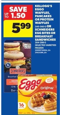 KELLOGG'S EGGO WAFFLES, PANCAKES OR PROTEIN WAF…