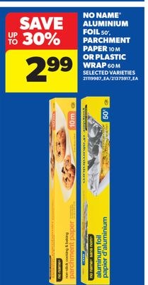 NO NAME® ALUMINIUM FOIL, 50', PARCHMENT PAPER, …