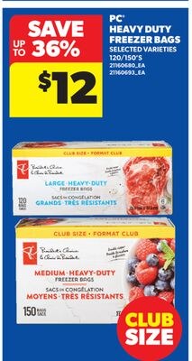 PC® HEAVY DUTY FREEZER BAGS, 120/150'S