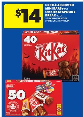 NESTLÉ ASSORTED MINI BARS, 50 CT OR KITKAT SPOO…