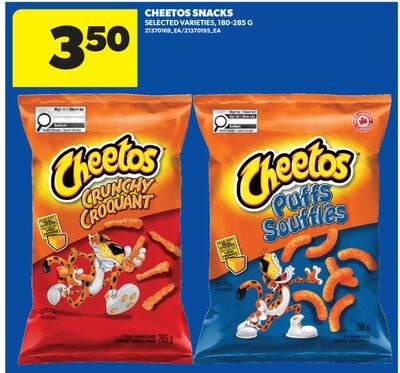 CHEETOS SNACKS, 180-285 G