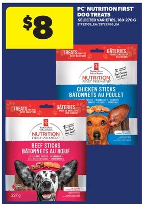PC NUTRITION FIRST DOG TREATS, 160-270 G