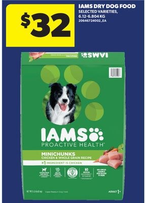 IAMS DRY DOG FOOD, 6.12-6.804 KG