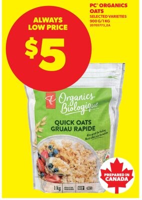 PC® ORGANICS OATS, 900 G/1 KG
