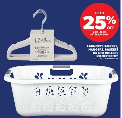 LAUNDRY HAMPERS, HANGERS, BASKETS OR LINT ROLLE…
