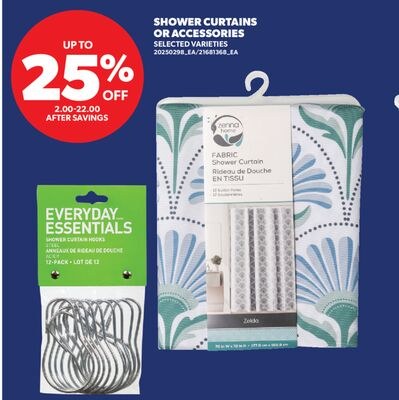 SHOWER CURTAINS OR ACCESSORIES