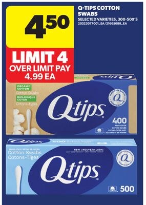 Q-TIPS COTTON SWABS, 300-500'S