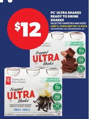 PC® ULTRA SHAKES READY TO DRINK SHAKES