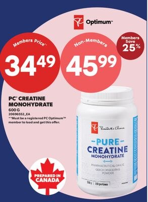 PC® CREATINE MONOHYDRATE, 600 G