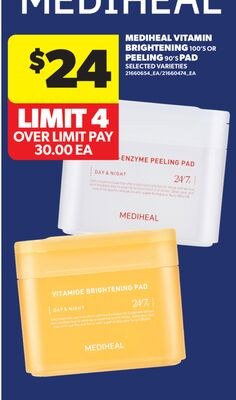MEDIHEAL VITAMIN BRIGHTENING, 100'S OR PEELING,…