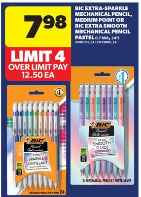 BIC EXTRA-SPARKLE MECHANICAL PENCIL, MEDIUM POI…