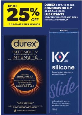 DUREX, 1-36'S/10-200 ML CONDOMS OR K-Y, 57-113 …