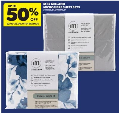 M BY MILLANO MICROFIBRE SHEET SETS