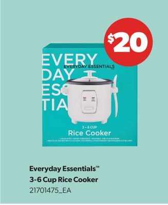 EVERYDAY ESSENTIALS™ 3-6 CUP RICE COOKER