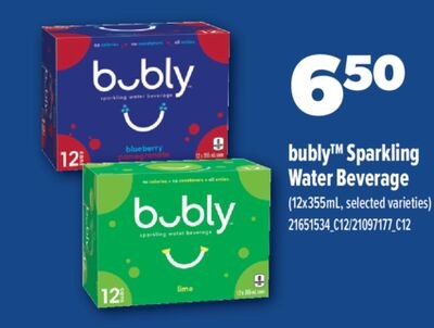 BUBLY™ SPARKLING WATER BEVERAGE, 12x355ml