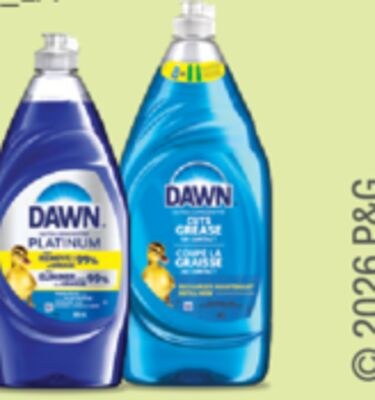 Dawn Platinum, 896 mL or Ultra, 1.12 L dishwash…