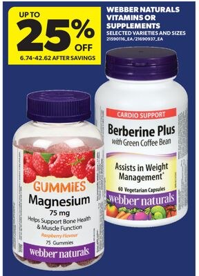 WEBBER NATURALS VITAMINS OR SUPPLEMENTS