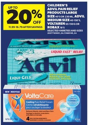 CHILDREN'S ADVIL PAIN RELIEF PRODUCTS LARGE SIZ…