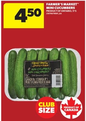 FARMER'S MARKET™ MINI CUCUMBERS, 11'S