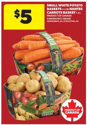 SMALL WHITE POTATO BASKETS, 3 L OR NANTES CARRO…