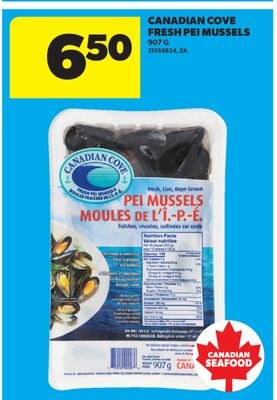 CANADIAN COVE FRESH PEI MUSSELS, 907 G