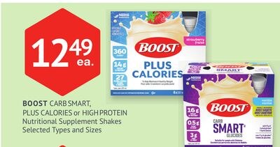 BOOST CARB SMART, PLUS CALORIES or HIGH PROTEIN…