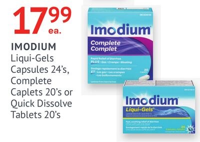 IMODIUM Liqui-Gels Capsules 24's, Complete Capl…