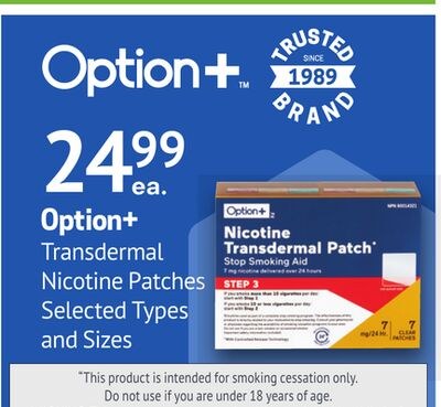 Option+ Transdermal Nicotine Patches