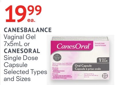 CANESBALANCE Vaginal Gel 7x5mL or CANESORAL Sin…