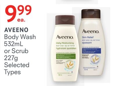 AVEENO Body Wash 532mL or Scrub 227g