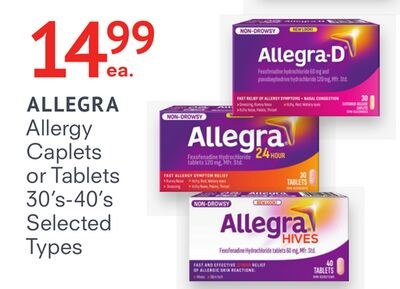 ALLEGRA Allergy Caplets or Tablets