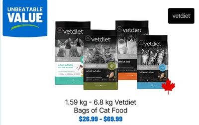 Vetdiet Bags of Cat Food