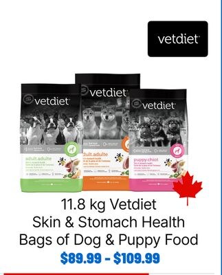 Vetdiet Skin & Stomach Health Bags of Dog & Pup…