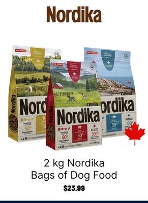 Nordika Bags of Dog Food