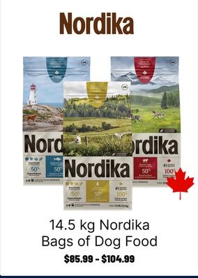 Nordika Bags of Dog Food