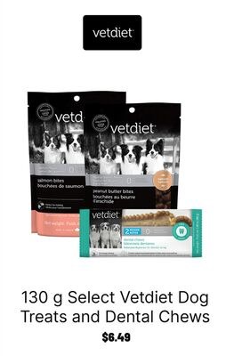 Select Vetdiet Dog Treats and Dental Chews