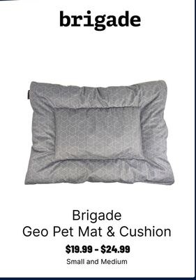 Brigade Geo Pet Mat & Cushion